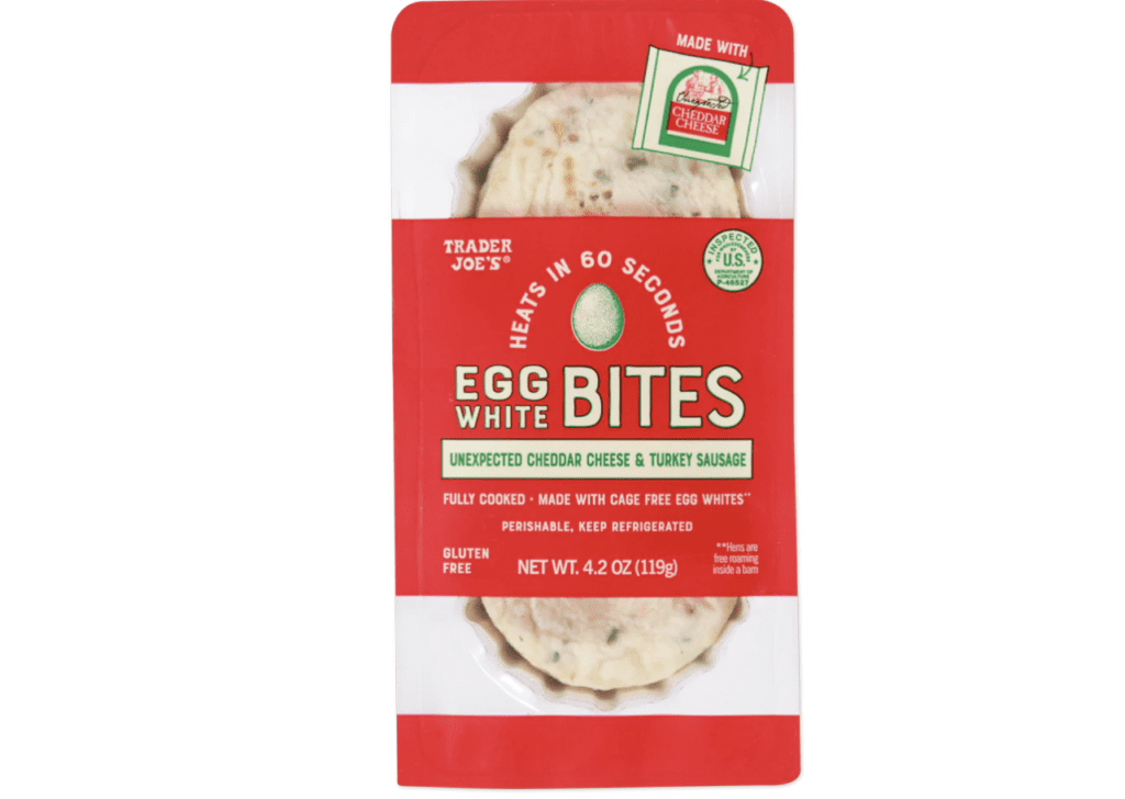 Trader Joe's Unexpected Cheddar Cheese &Turkey Sausage Egg White Bites